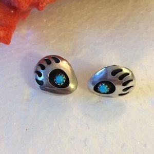 Vintage sterling turquoise earrings
